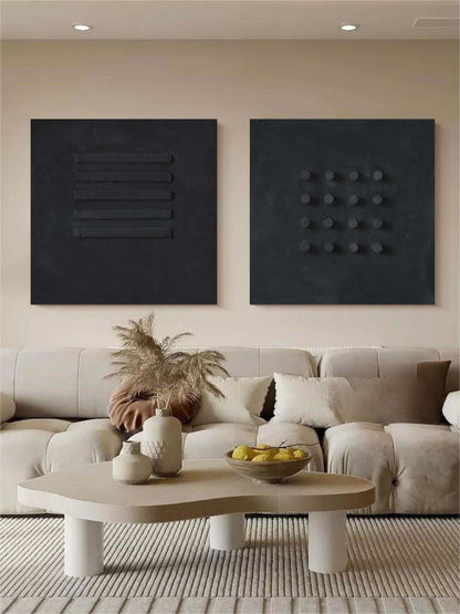 Minimalistisk Maleri i Lærred