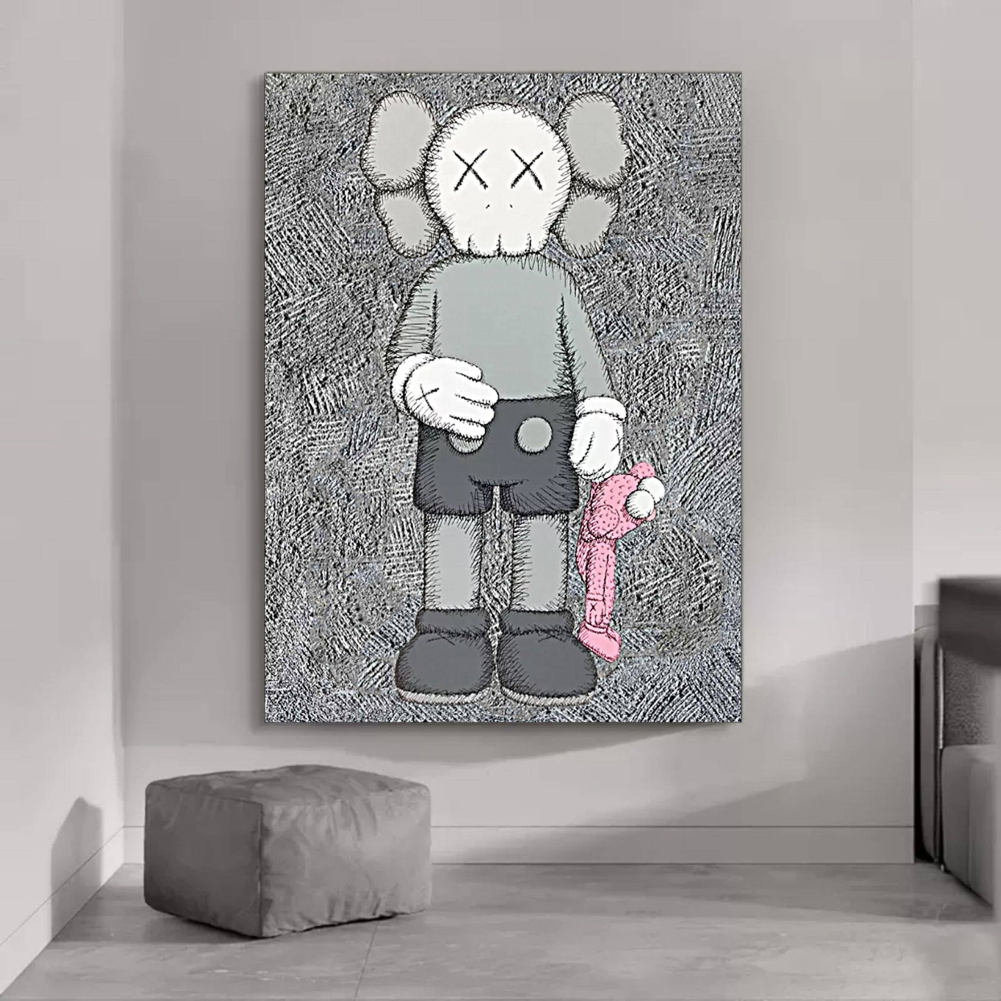 KAWS Figur i Kunstnerisk Maleri