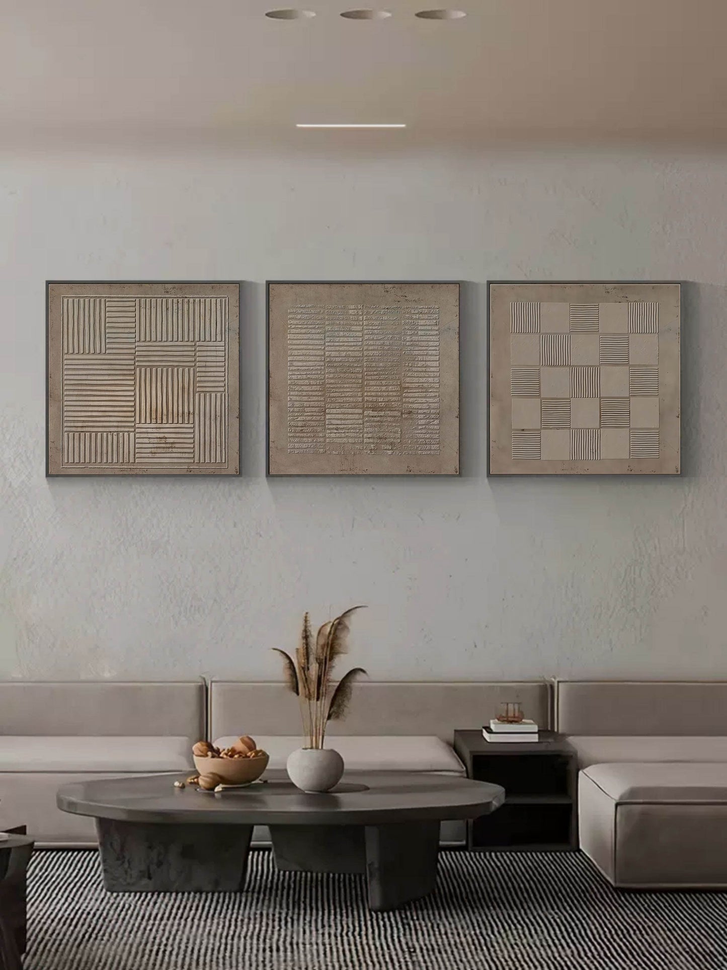 Wabi-Sabi Vægkunst i Lærred