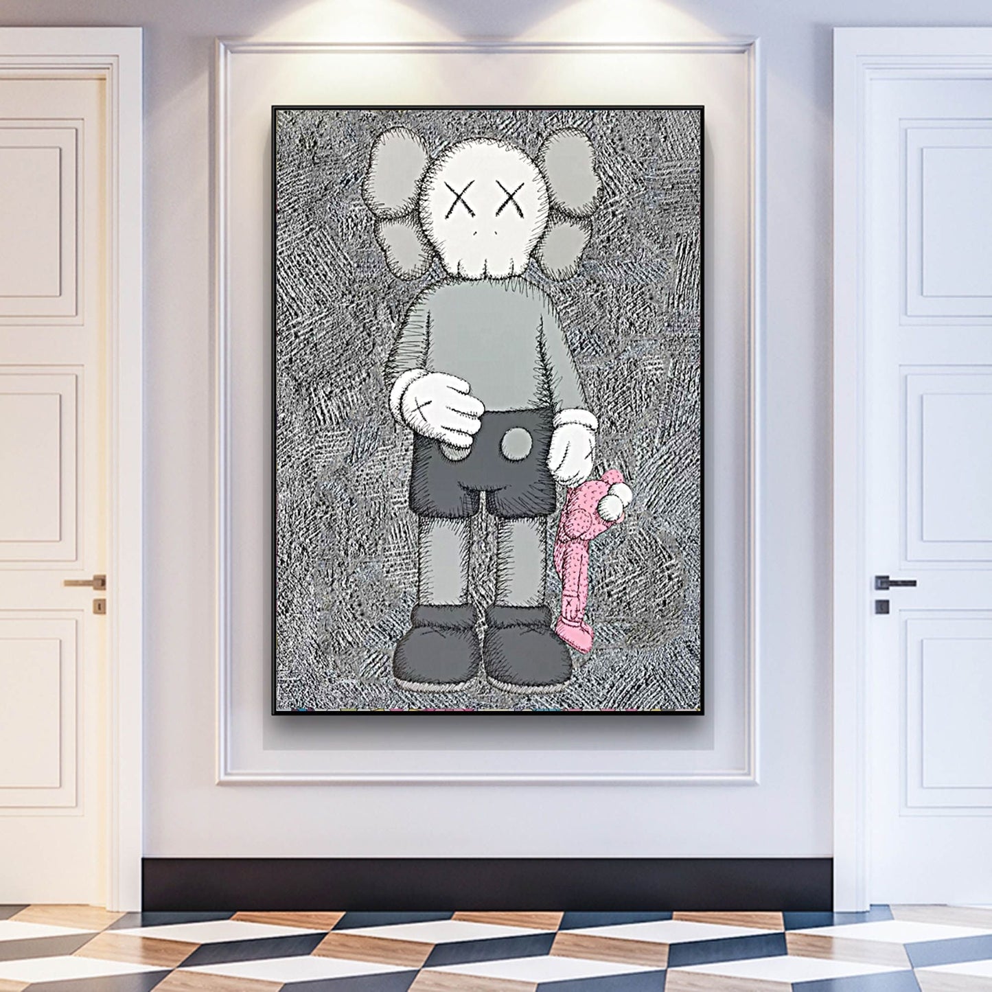 KAWS Figur i Kunstnerisk Maleri