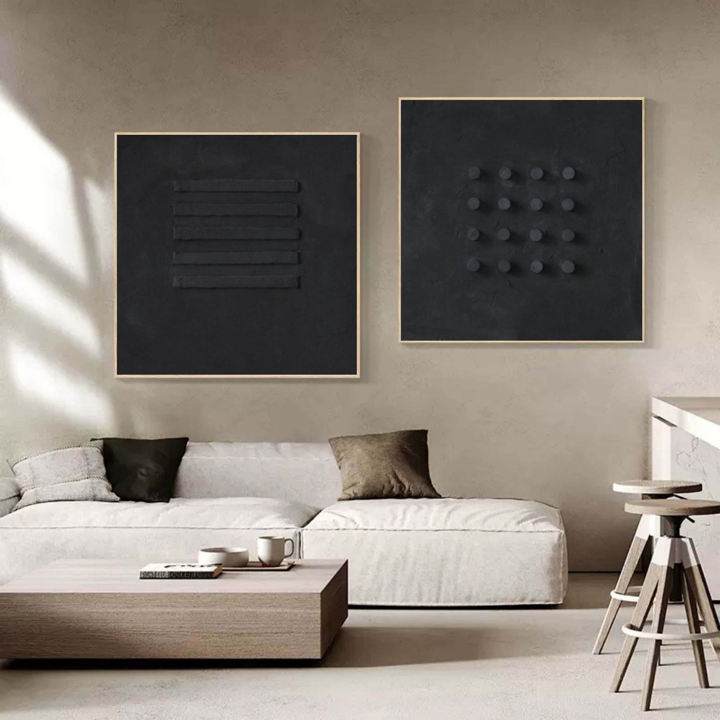Minimalistisk Maleri i Lærred
