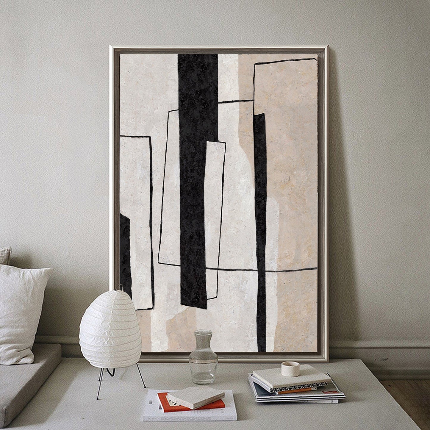 Geometrisk Kunsttryk i Lærred