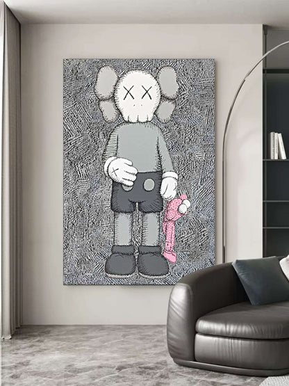 KAWS Figur i Kunstnerisk Maleri