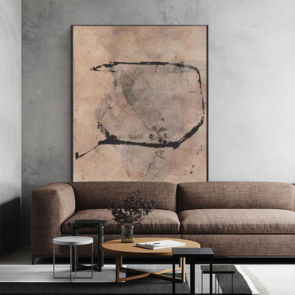 Minimalistisk Maleri i Lærred