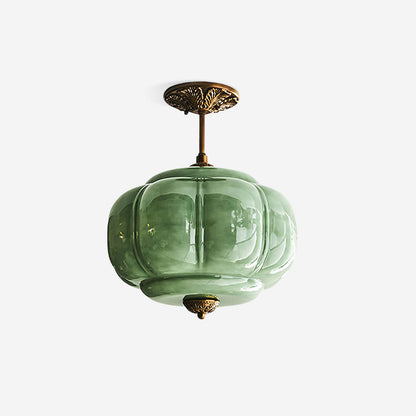 Eldio Loftlampe i Grøn Glas