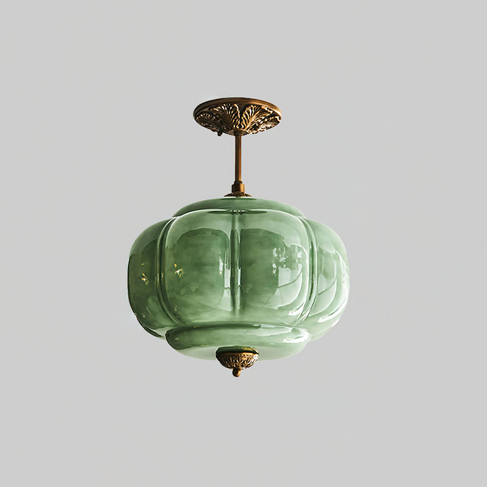 Eldio Loftlampe i Grøn Glas