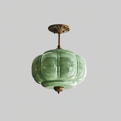 Eldio Loftlampe i Grøn Glas