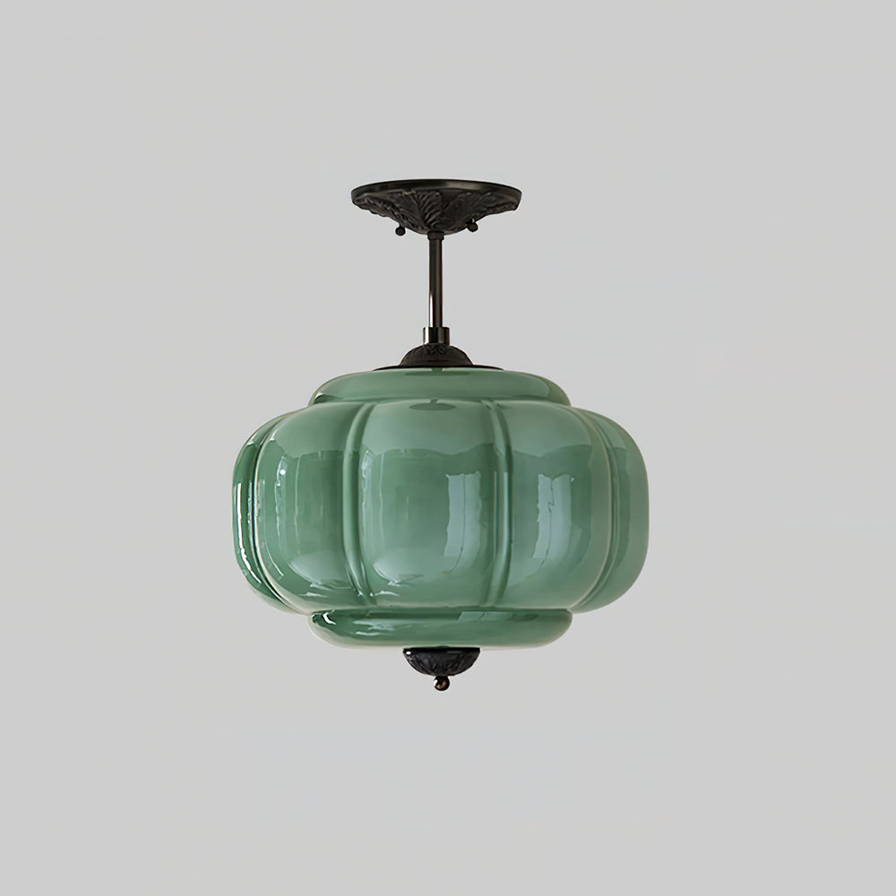 Eldio Loftlampe i Grøn Glas