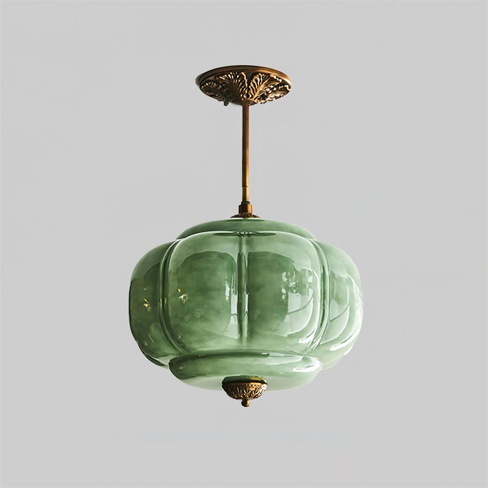 Eldio Loftlampe i Grøn Glas
