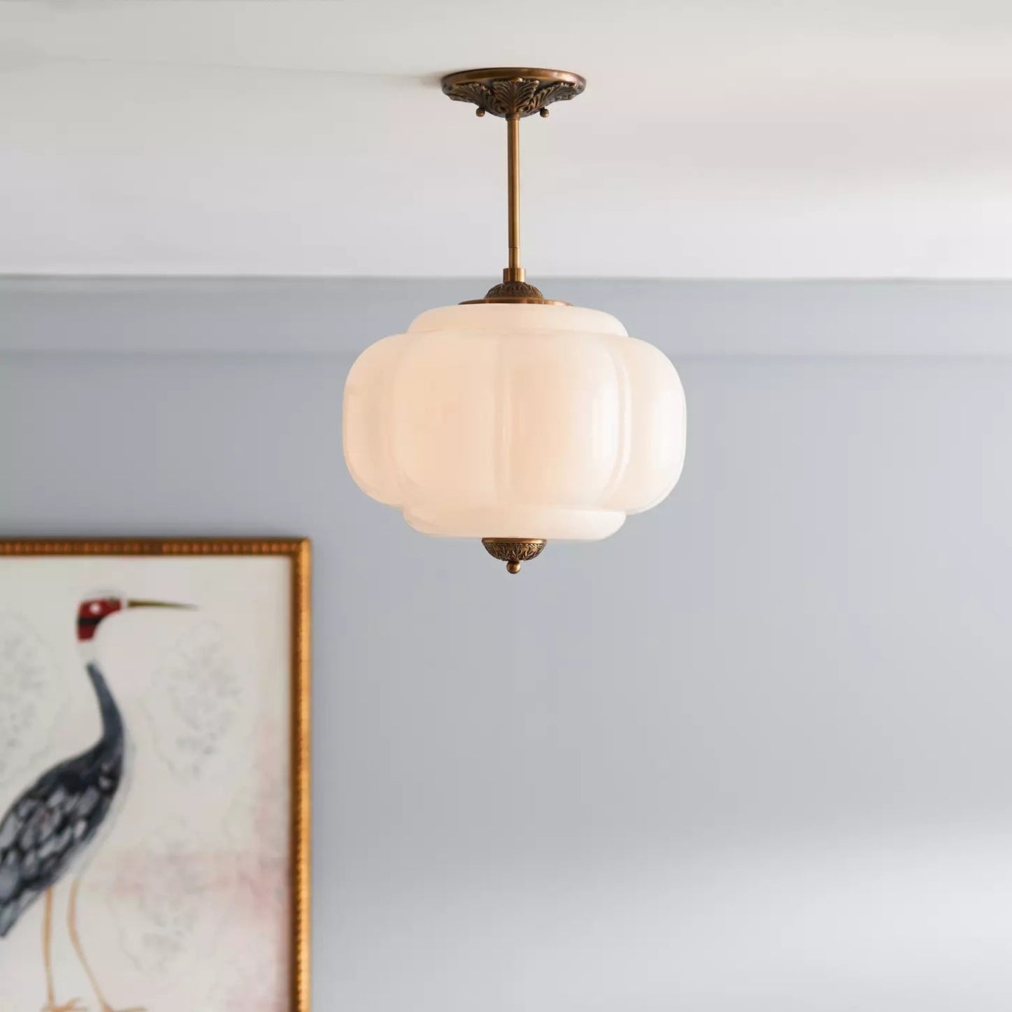 Eldio Loftlampe i Grøn Glas