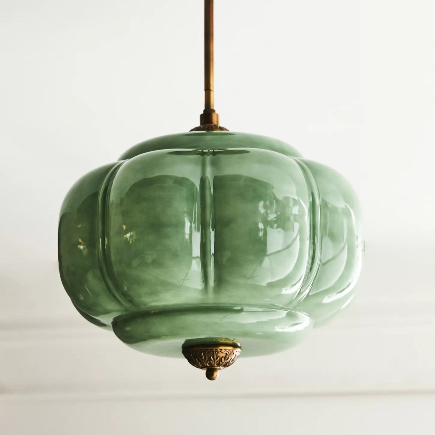Eldio Loftlampe i Grøn Glas