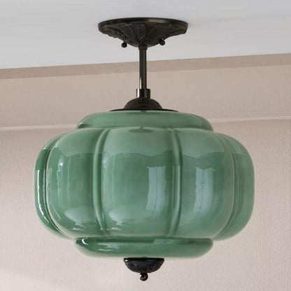 Eldio Loftlampe i Grøn Glas