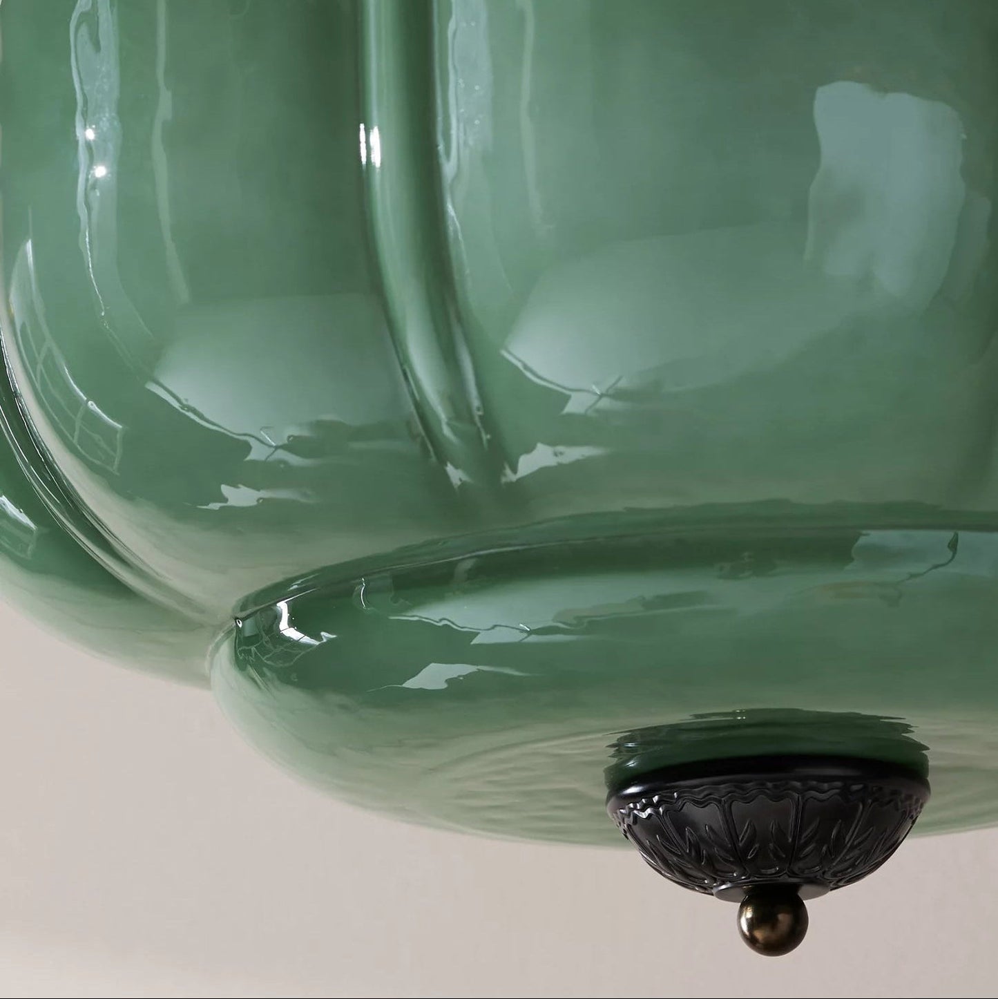 Eldio Loftlampe i Grøn Glas