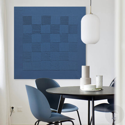 Indigo Vægkunst i Lærred
