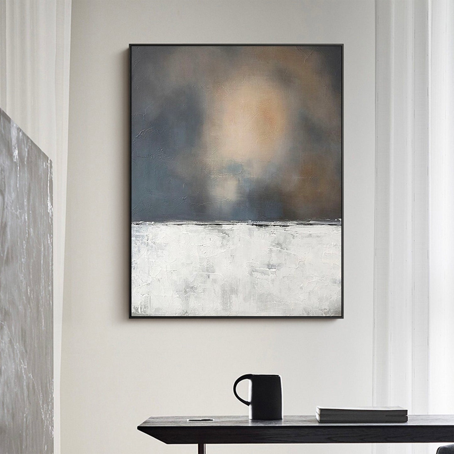 Minimalistisk Maleri i Akryl på Lærred