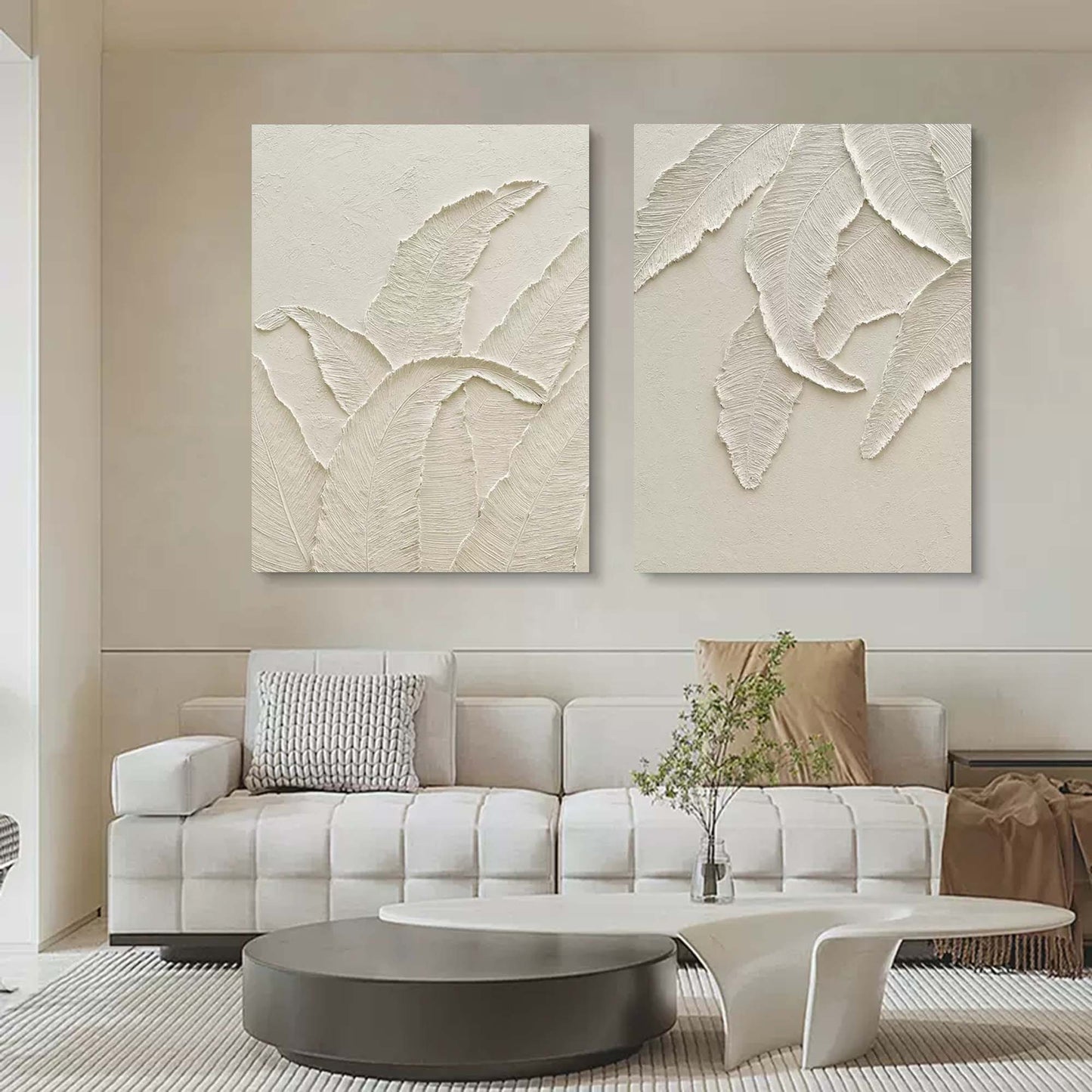 Wabi-Sabi Vægkunst i Lærred