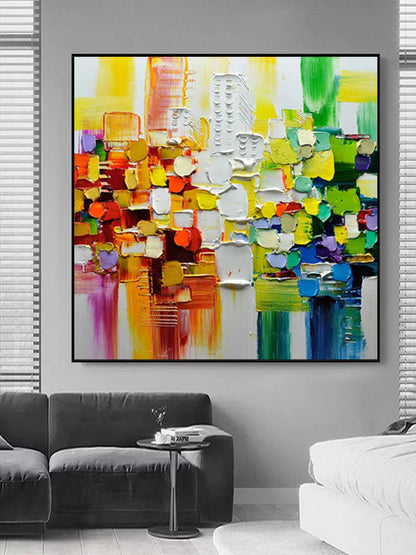Vibrant Kunsttryk i Olie på Lærred