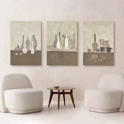 Vægkunst Triptyk i Lærred