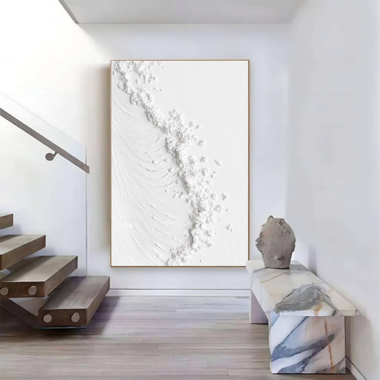 Hvid Vægkunst i Keramik