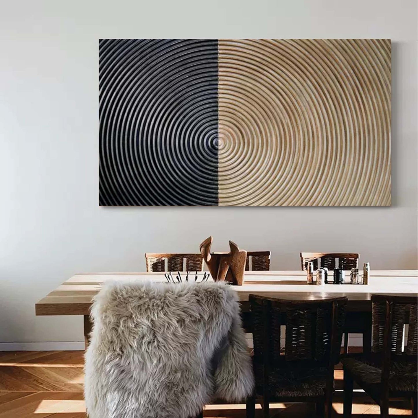 Koncentriske Vægkunst i Akryl