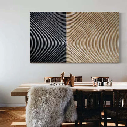 Koncentriske Vægkunst i Akryl