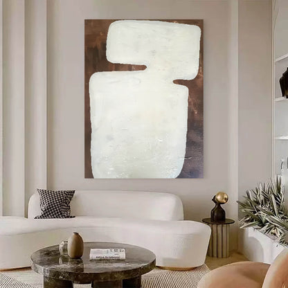 Minimalistisk Maleri i Olie på Lærred