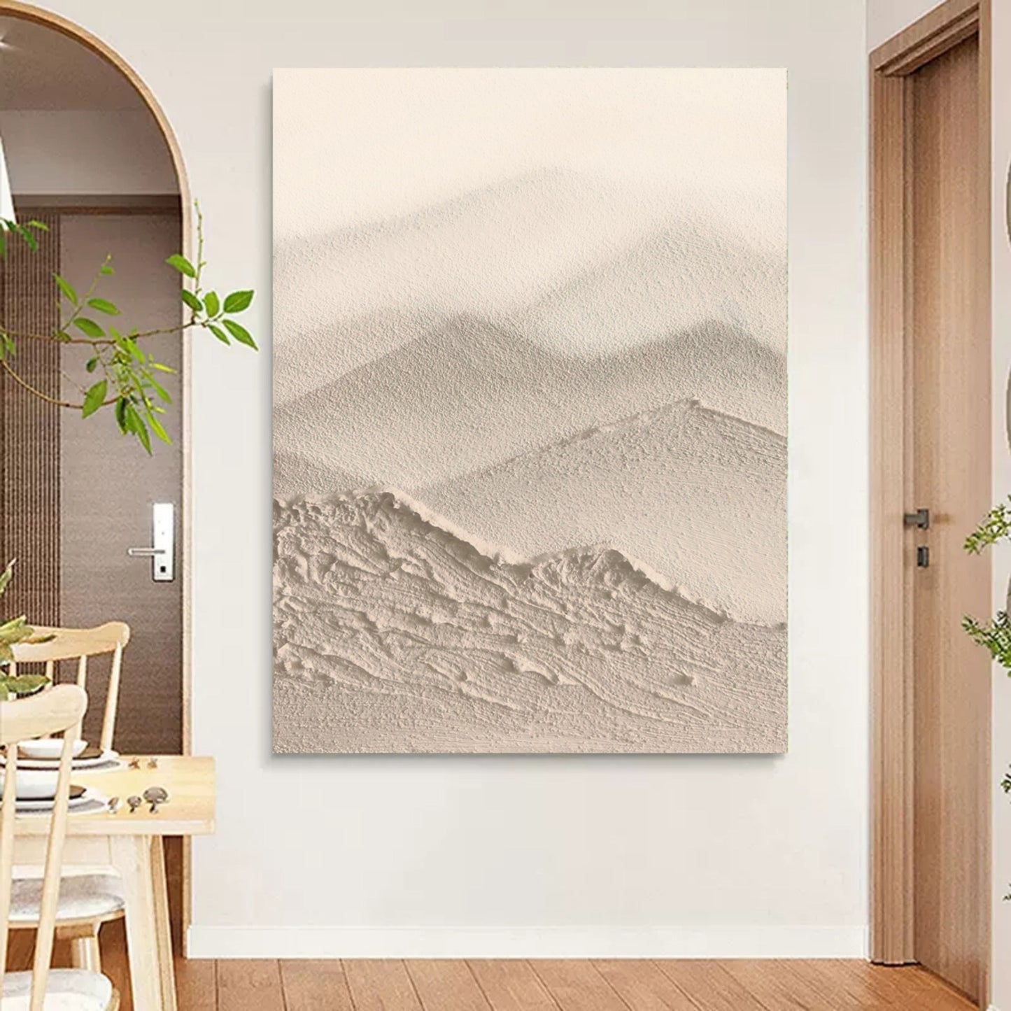 Minimalistisk Vægkunst i Oliefarve