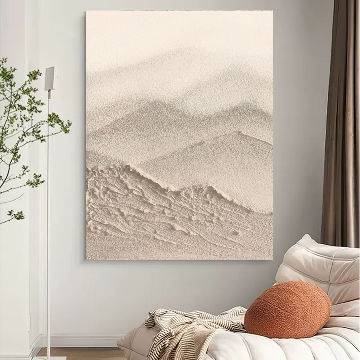 Minimalistisk Vægkunst i Oliefarve
