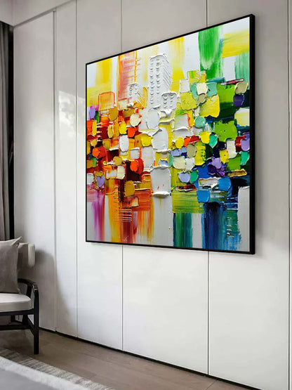 Vibrant Kunsttryk i Olie på Lærred