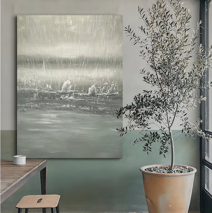 Vægkunst Maleri i Olie på Lærred