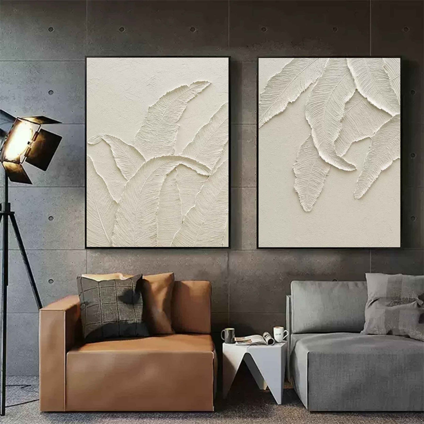 Wabi-Sabi Vægkunst i Lærred