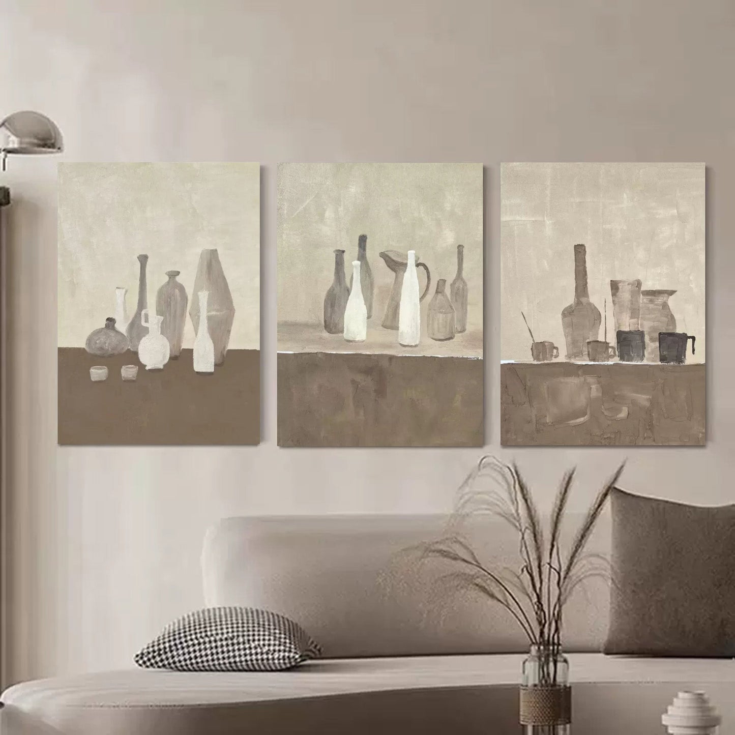 Vægkunst Triptyk i Lærred