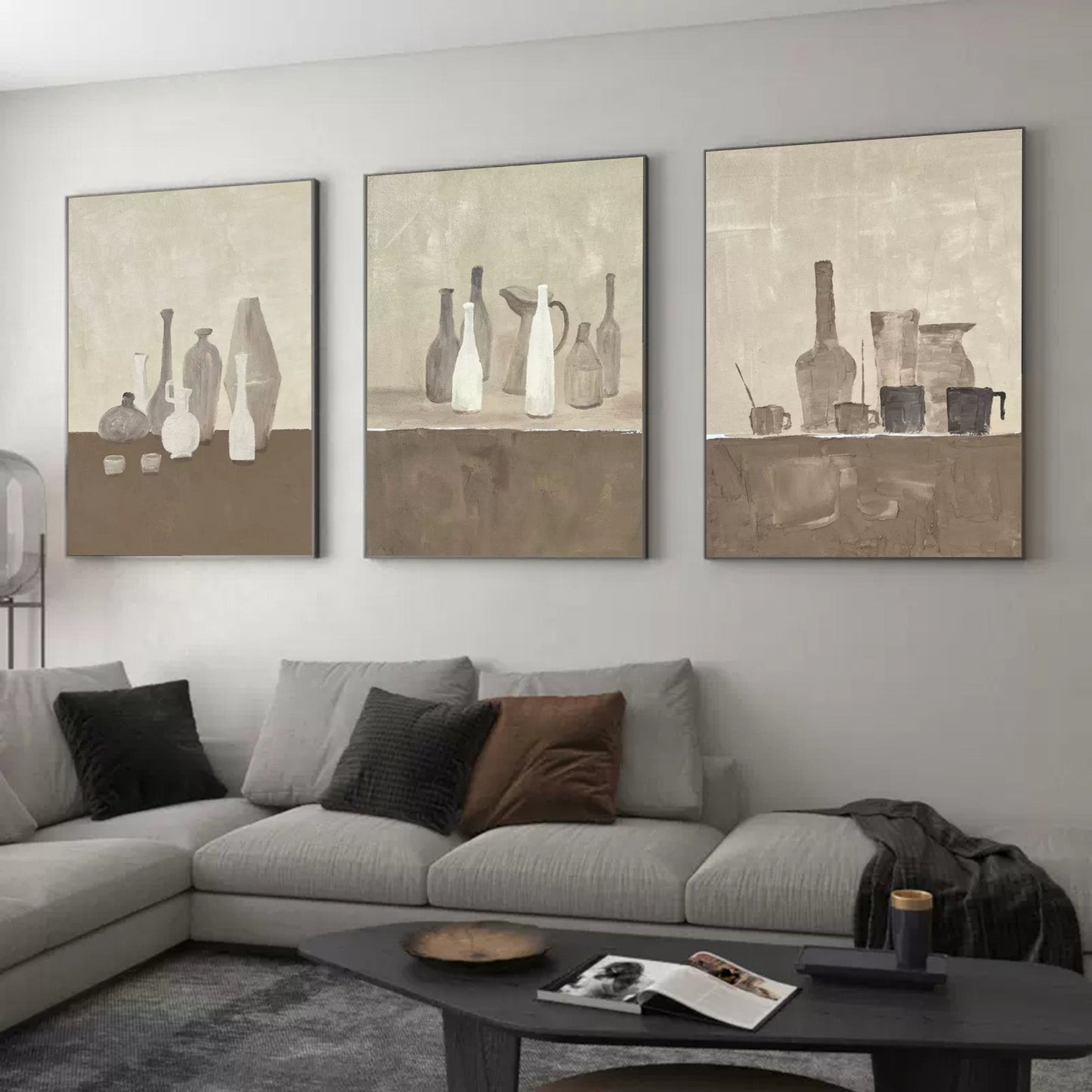 Vægkunst Triptyk i Lærred
