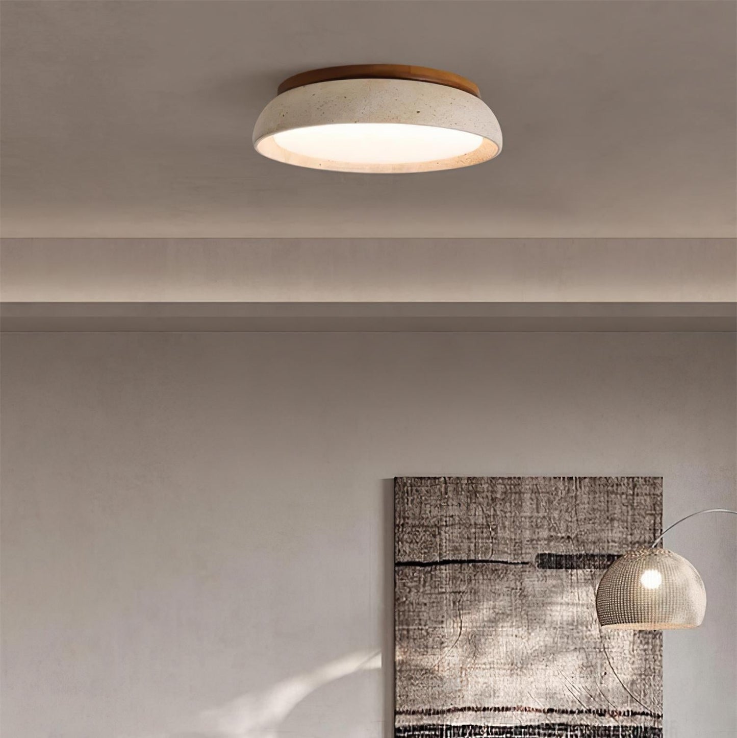 Kloris Loftlampe i Travertin