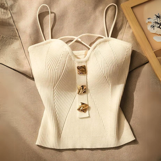 ELENA RIBBED CORSET TOP