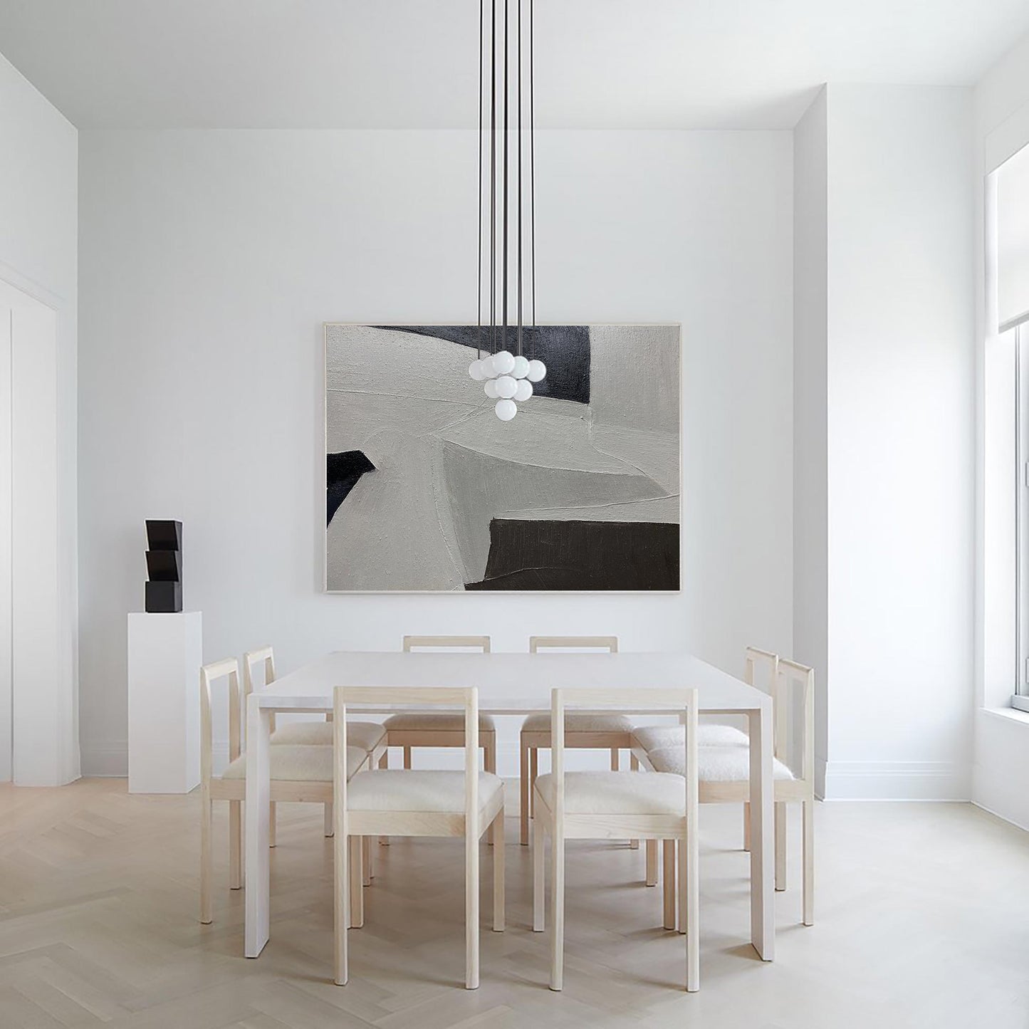 Minimalistisk Maleri i Oliefarve