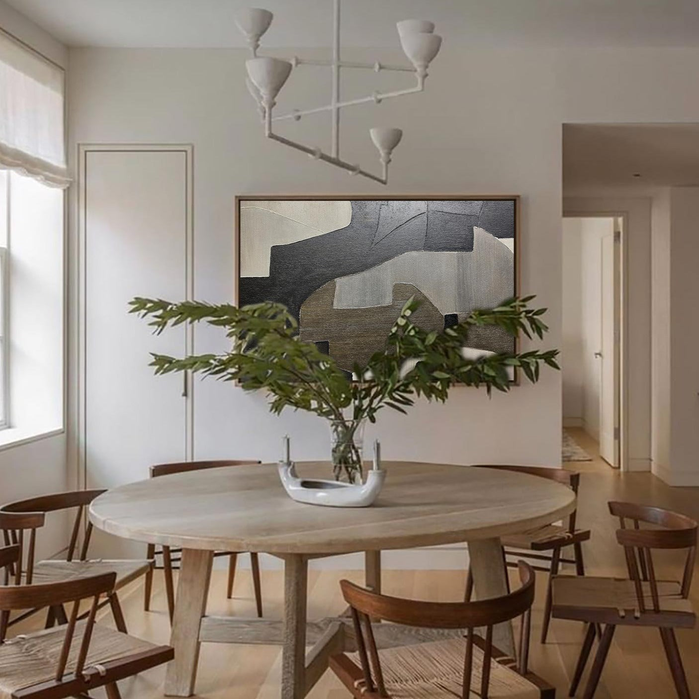 Wabi-Sabi Vægkunst i Lærred