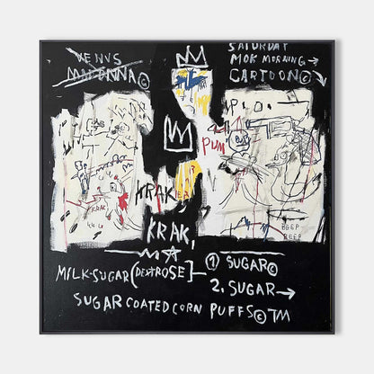 Basquiat Maleri i Akryl på Lærred