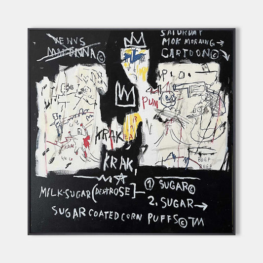 Basquiat Maleri i Akryl på Lærred