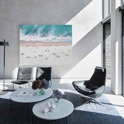 Oceanbølge Maleri i Olie på Lærred