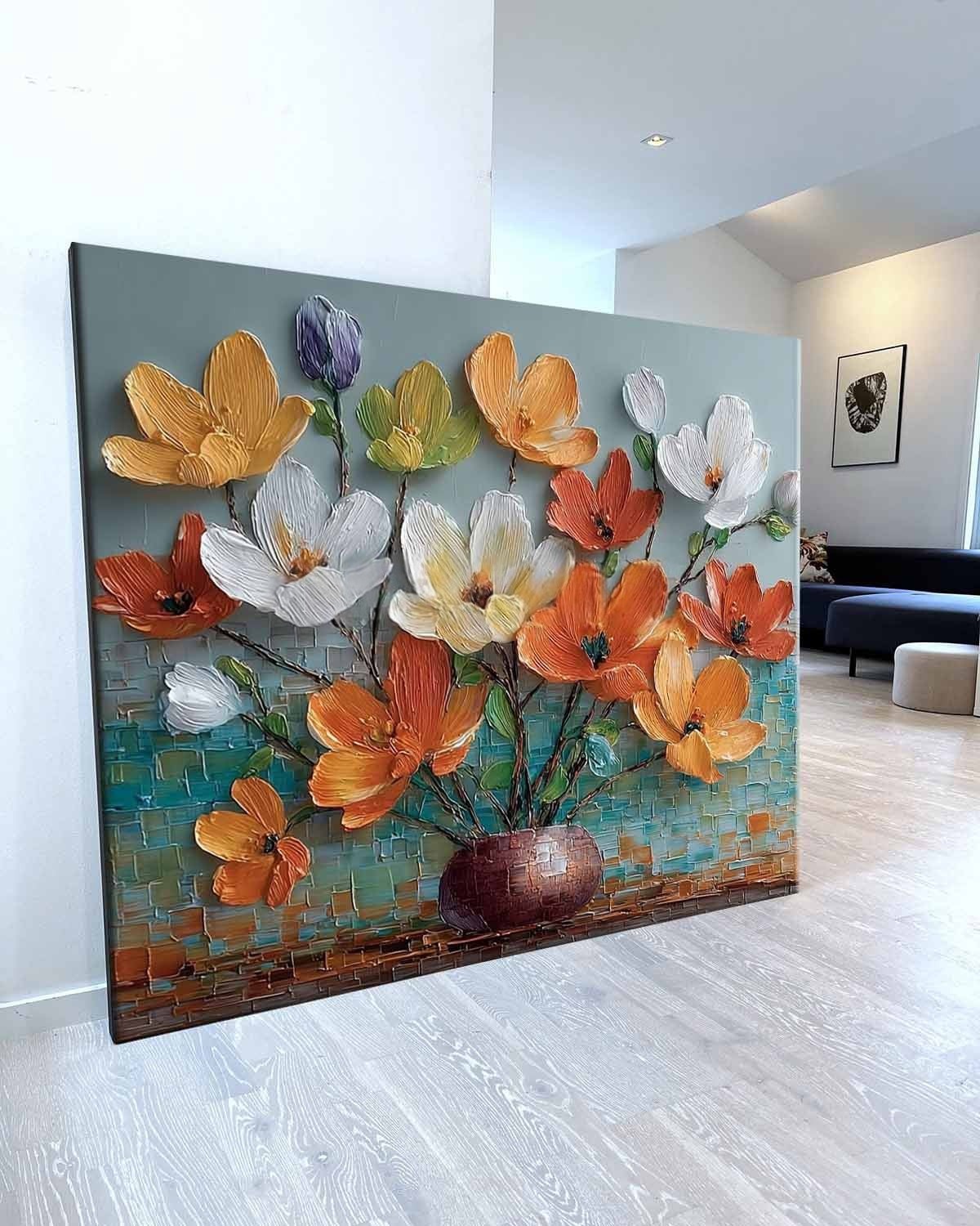Vibrant Maleri i Akryl på Lærred