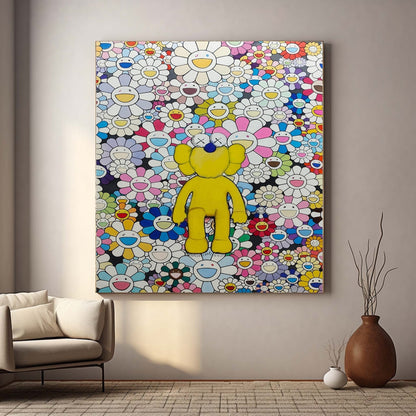 Bearbrick Pop Art Maleri i Lærred