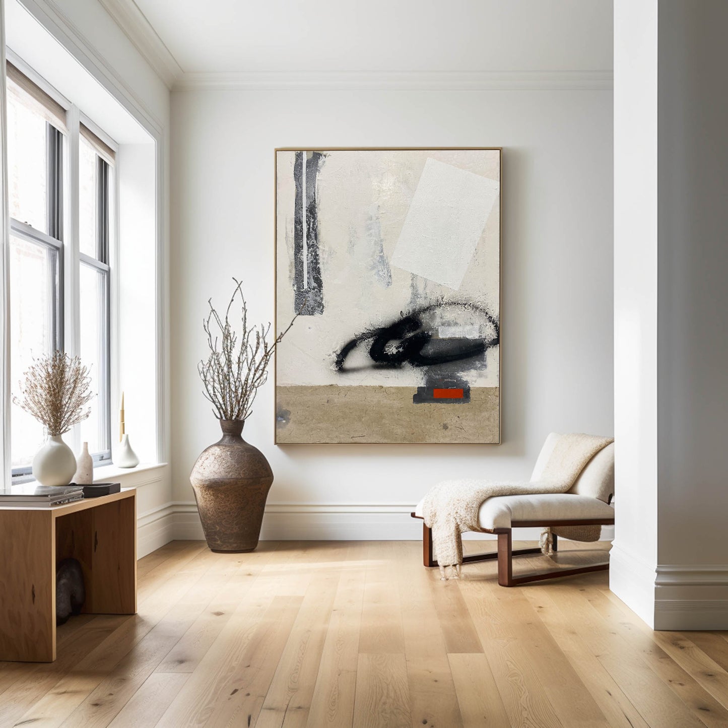 Minimalistisk Maleri i Akryl på Lærred