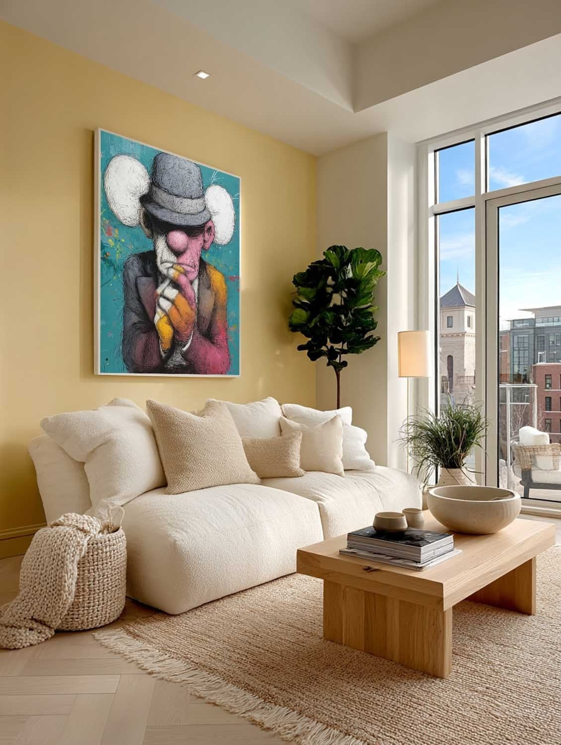 Kaws Vægkunst i Lærred
