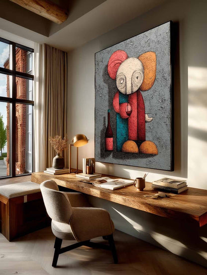 Vægkunst Figur i Plast