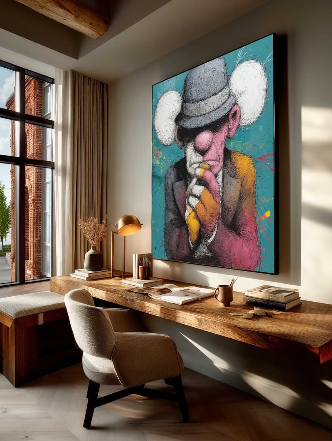Kaws Vægkunst i Lærred