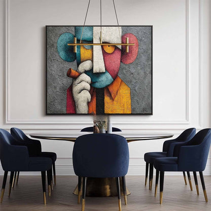 Cubist Vægkunst i Lærred