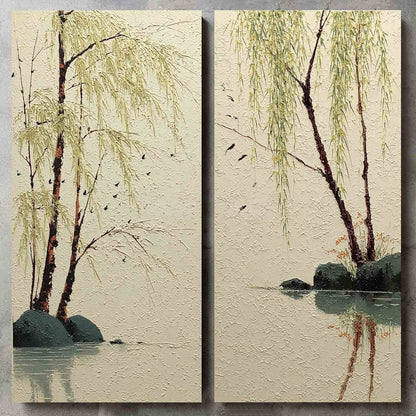 Willow Maleri i 3D Impasto Teknik