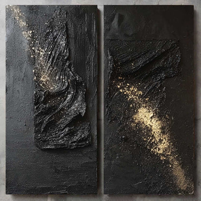 Vægkunst Diptyk i Lærred