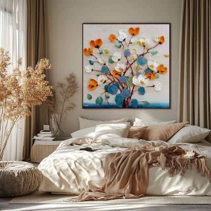 Efterårsblomst Maleri i Akryl